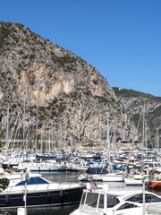 Fototapeta na wymiar Boats at Beaulieu-sur-Mer - Nice, France