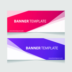 Abstract banner template design. Elegant banner template.