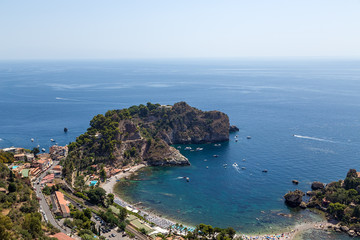 Fototapeta na wymiar Taormina, Sicily. Picturesque bay