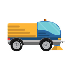 Street sweeper machine or street cleaner car