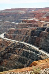 View into the interior of the Gold mine Super Pit, Western Australia