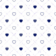 Abstract seamless pattern with hearts. Valetines day, birthday or girlish design.