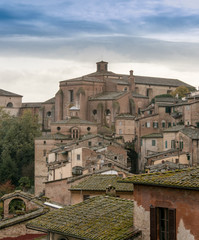 rooftops in siena italy
