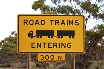 Road Trains Entering, Australia