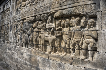 Borobudur, or Barabudur is a 9th-century Mahayana Buddhist temple in Magelang, Central Java, Indonesia, and the world's largest Buddhist temple.