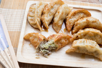 Homemade freshly fried dumplings