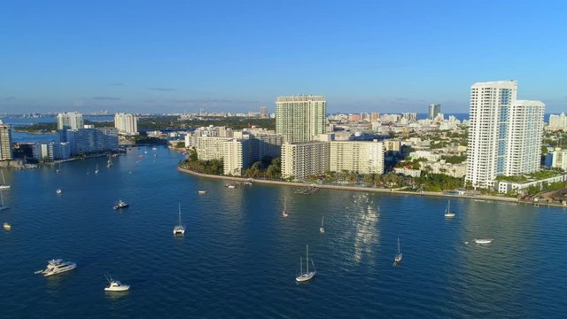 Miami Beach condominiums on the bay