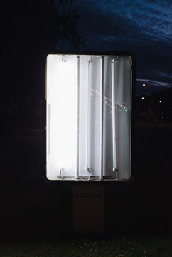 Empty advertising sign