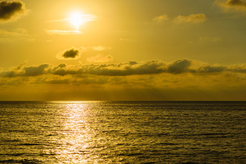 Dramatic sunset over the Black Sea