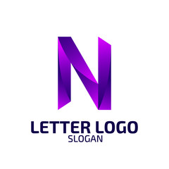 Letter N Logo. Logo Template