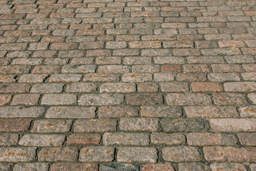 Antique pavement perspective view background.