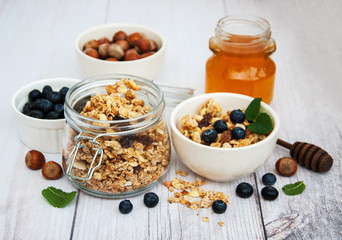 Bowl with granola
