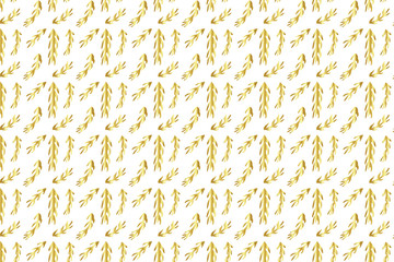 Golden Vector Hand Drawn Pattern