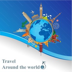 Around the world travel tourism and exploring countries and cities 