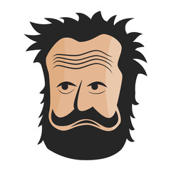 Old man's head with gnarly looking