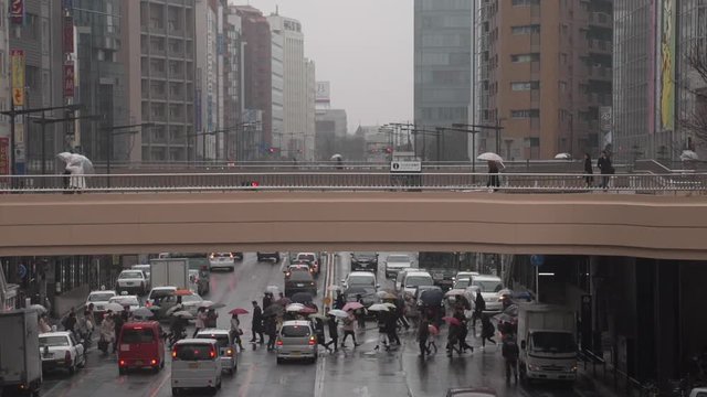 Sendai pedestrian crossing slow motion