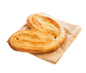 palm pastry on Kraft paper