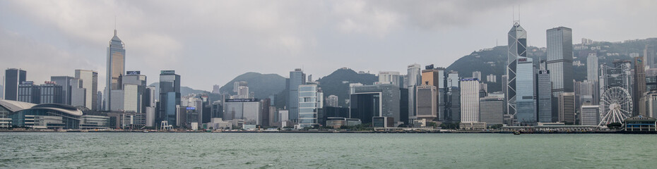 Fototapeta na wymiar Victoria Harbour and HK Island