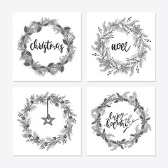 Cute hipster wreaths