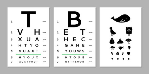 Eyes test chart