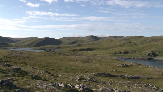 Norwegen, Norge, Honningsv&aring;g, Nordkapp, Mager&oslash;ya, Skarsv&aring;g, Kirkeporten, Kirchenpforte, Horn, Nordkapphorn, Mefjord, Vestfjord, Ford, Klippe, Loch, Naturjuwel