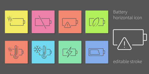 Battery indicator icons