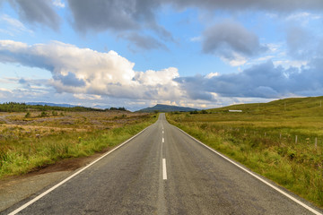 An empty road in the Isle of Skye, Scotland