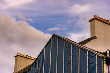 Building against cloudy sky in Edinburgh, Scotland