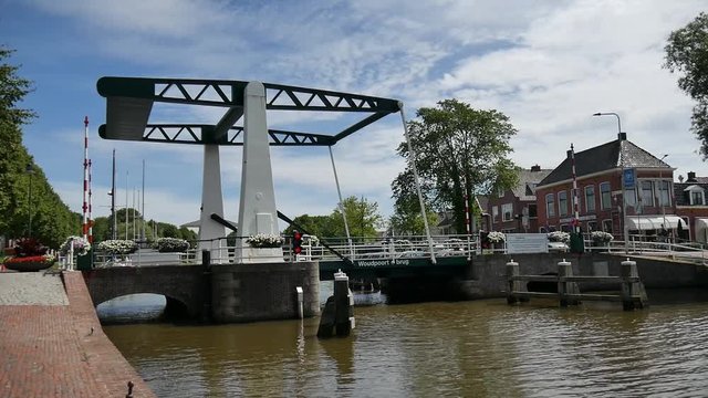Ponte levatoio a Dokkum in Olanda