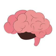 Human brain symbol icon vector illustration graphic design