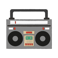 Old radio stereo icon vector illustration graphic design