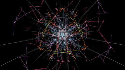 Obraz premium Symmetrical and colorful design. Digital graphic