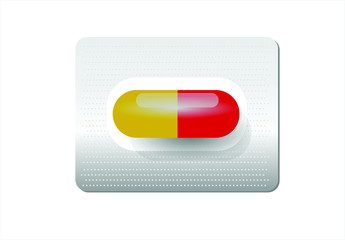 Capsule in package illustration vector