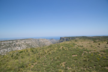 Panorama from right bank, direction the sea, Natural Reserve of Cavagrande del Cassibile 