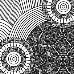 abstract adult coloring art vector illustration design