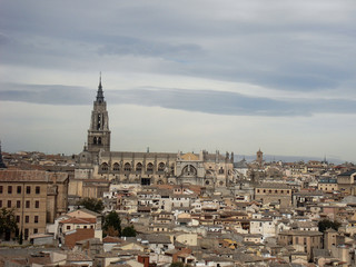 Obraz premium Beautiful panoramic view of the city of Toledo in Spain
