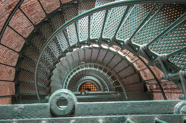 Spiral staircase in the Currituck light