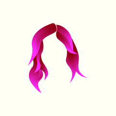 Hair Salon Logo Template. Fashion Logotype. Hair Vector Illustration.