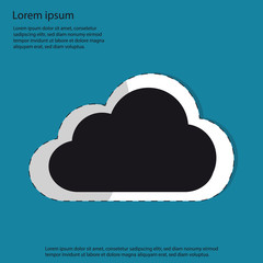 Cloud Flat Sticker Icon For Apps And Websites