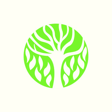 Eco Logo Vector Illustration. Leaf Logo Template. Leaf Vector Illustration. Eco Logotype.
