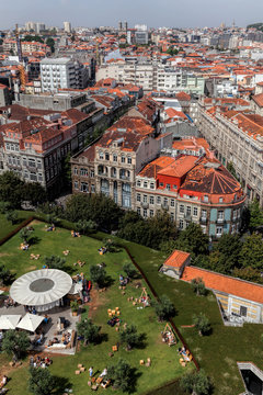 View of Porto, Portugal from the top of the Clerics Tower
