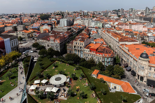 View of Porto, Portugal from the top of the Clerics Tower