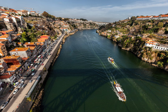 View of the Douro River from the Dom Luis I Bridge