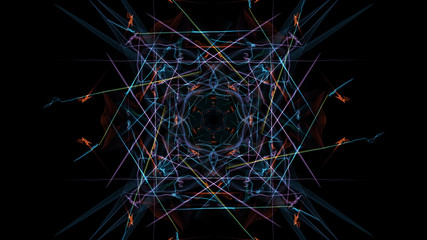 Symmetrical and colorful design. Digital graphic