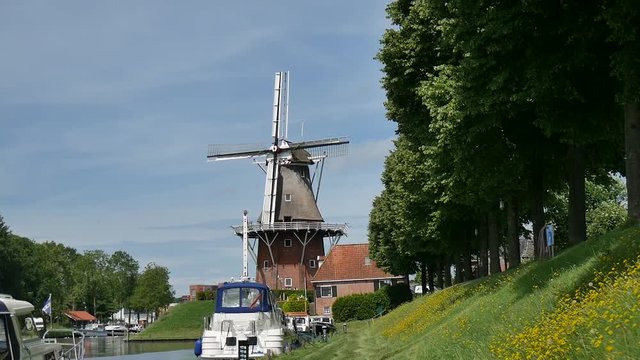 Olanda mulino a vento a Dokkum