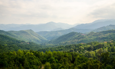 Summer panorama of Apennines mountains, Italy