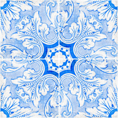 Traditional Portuguese glazed tiles