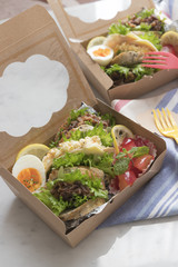 サンドイッチのランチボックス