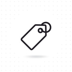 Price tag icon. Tag label icon for websites and apps. Sales label icon on white background. Flat line vector illustration