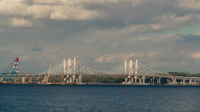 Tappan Zee Bridge Gov. Mario M. Cuomo Bridge Hudson River Timelapse New Tappan Zee Bridge under construction. 